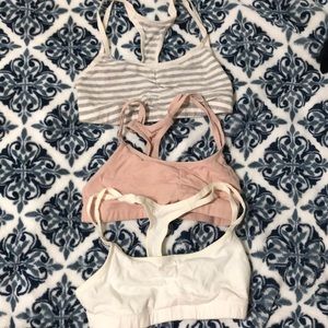 Sports bras 3 different colors